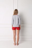 Piżama Cookie Short Grey-Red Aruelle