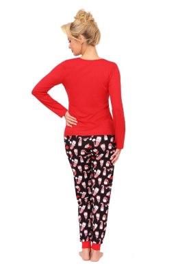 Piżama Santi Long Red Donna