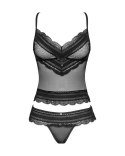 Komplet Ivannes top & thong Czarny Obsessive