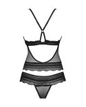 Komplet Ivannes top & thong Czarny Obsessive