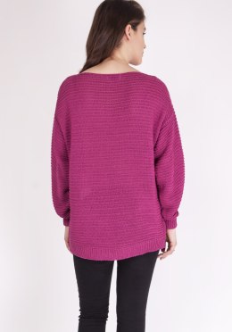 Sweter Beatrix SWE 097 Amarantowy MKMSwetry